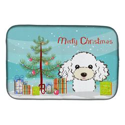 Christmas Tree & White Poodle Dish Drying Mat