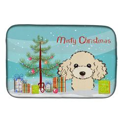 BB1630DDM Christmas Tree & Buff Poodle Dish Drying Mat