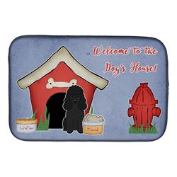 Dog House Collection Poodle Black Dish Drying Mat