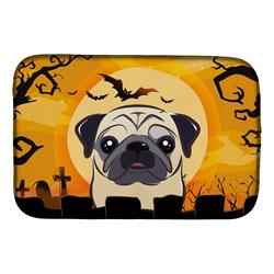 Halloween Fawn Pug Dish Drying Mat