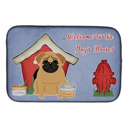 Dog House Collection Pug Brown Dish Drying Mat