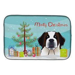 Christmas Tree & Saint Bernard Dish Drying Mat