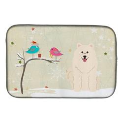 Christmas Presents Between Friends Samoyed Dish Drying Mat