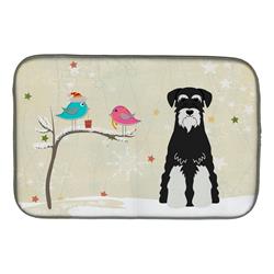 Christmas Presents Between Friends Standard Schnauzer Salt & Pepper Dish Drying Mat