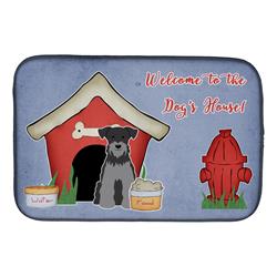 BB2806DDM Dog House Collection Miniature Schanuzer Black Silver Dish Drying Mat