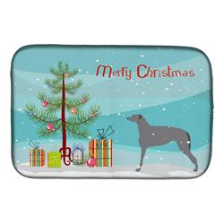 Scottish Deerhound Merry Christmas Tree Dish Drying Mat