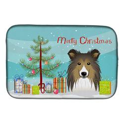 BB1614DDM Christmas Tree & Sheltie Dish Drying Mat