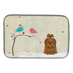 Christmas Presents Between Friends Shih Tzu Chocolate Dish Drying Mat