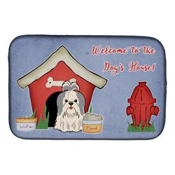 Dog House Collection Shih Tzu Silver & White Dish Drying Mat