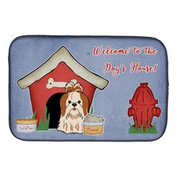 Dog House Collection Shih Tzu Red White Dish Drying Mat