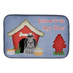 Dog House Collection Shih Tzu Black Silver Dish Drying Mat