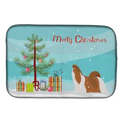Shih Tzu Merry Christmas Tree Dish Drying Mat