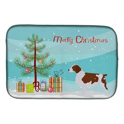 Welsh Springer Spaniel Merry Christmas Tree Dish Drying Mat