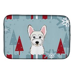 BB1722DDM Winter Holiday Westie Dish Drying Mat