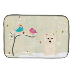 Christmas Presents Between Friends Westie Dish Drying Mat