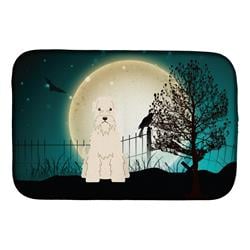 Halloween Scary Soft Coated Wheaten Terrier Dish Drying Mat