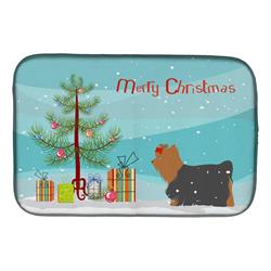 Yorkshire Terrier Yorkie Merry Christmas Tree Dish Drying Mat