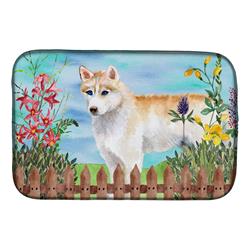 Picture of Carolines Treasures CK1217DDM Siberian Husky Spring Dish Drying Mat