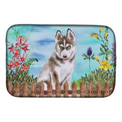 CK1258DDM Siberian Husky Grey Spring Dish Drying Mat