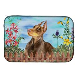Picture of Carolines Treasures CK1271DDM Doberman Pinscher Spring Dish Drying Mat