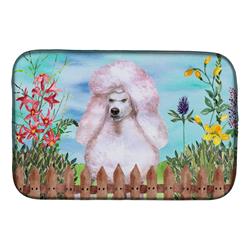 CK1279DDM White Standard Poodle Spring Dish Drying Mat
