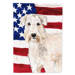 CK1709GF Patriotic USA Wheaten Terrier Garden Size Flag