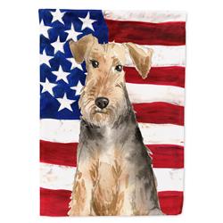 CK1710GF Patriotic USA Welsh Terrier Garden Size Flag