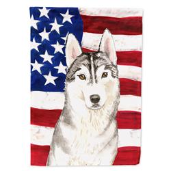 CK1713GF Patriotic USA Siberian Husky Garden Size Flag