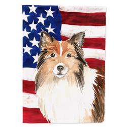 CK1716GF Patriotic USA Sheltie Garden Size Flag