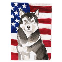 CK1724GF Patriotic USA Alaskan Malamute Garden Size Flag