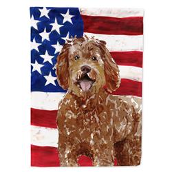 CK1726GF Patriotic USA Labradoodle Garden Size Flag