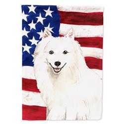 CK1727GF Patriotic USA Japanese Spitz Garden Size Flag