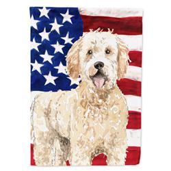 CK1731GF Patriotic USA Goldendoodle Garden Size Flag