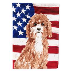 CK1733GF Patriotic USA Cavapoo Garden Size Flag