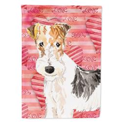 Love a Fox Terrier Garden Size Flag