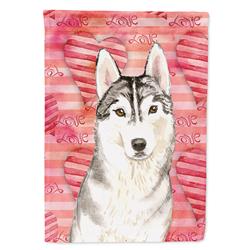 Love a Siberian Husky Garden Size Flag