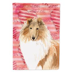 Love a Rough Collie Garden Size Flag