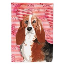 Love a Basset Hound Garden Size Flag