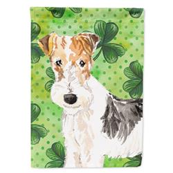 Shamrocks Fox Terrier Garden Size Flag