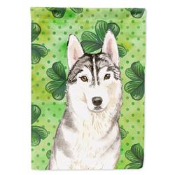 Shamrocks Siberian Husky Garden Size Flag