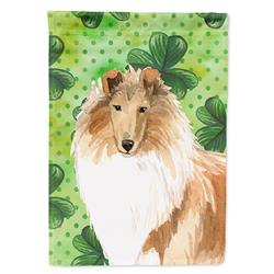 Shamrocks Rough Collie Garden Size Flag