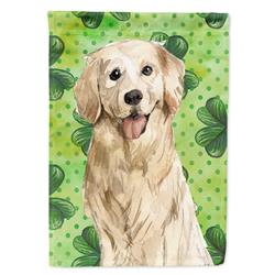 Shamrocks Golden Retriever Garden Size Flag
