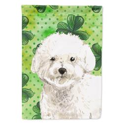 Shamrocks Bichon Frise Garden Size Flag