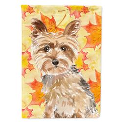 Fall Leaves Yorkie Yorkshire Terrier Garden Size Flag