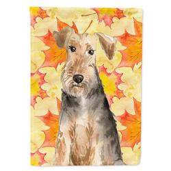 Fall Leaves Welsh Terrier Garden Size Flag