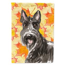 Fall Leaves Scottish Terrier Garden Size Flag
