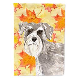 Fall Leaves Schnauzer No.1 Garden Size Flag