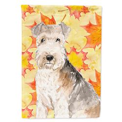 Fall Leaves Lakeland Terrier Garden Size Flag