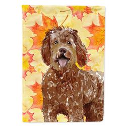 Fall Leaves Labradoodle Garden Size Flag