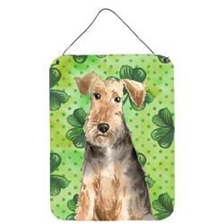 Shamrocks Welsh Terrier Wall or Door Hanging Prints
